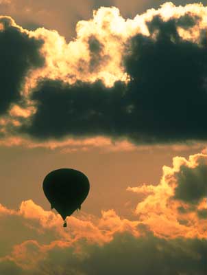 sunset balloon