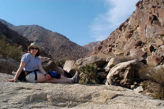 MK taking a break in Anza-Borrego desert