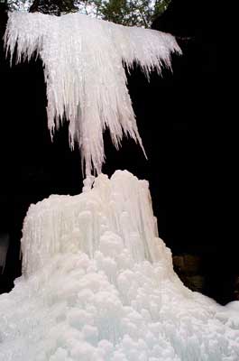 Frozen waterfall